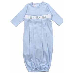 Hand Smocked Baby Boy Infant Pima Cotton Gown Helicopter 3-6 Months NWT